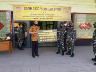 Kodim Tipe A 0830/Surabaya Utara Dipercaya Salurkan Bantuan Pandemi Corona