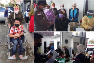 Dinsos Kota Malang Vaksinasi Para Penyadang Disabilitas