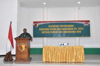 Korem 084/Bhaskara Jaya menggelar kegiatan Penyusunan RKA TA. 2022