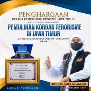 Peringati Hari Internasional Pemprov Jatim Dapat Penghargaan LPSK