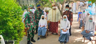 Dandim 0829 Bangkalan pantau pelaksanaan Vaksinasi di Ponpes Al Hikam Burneh