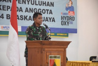 Personil Korem 084/BJ terima Sosialisasi dan penyuluhan manfaat Hydro oxy