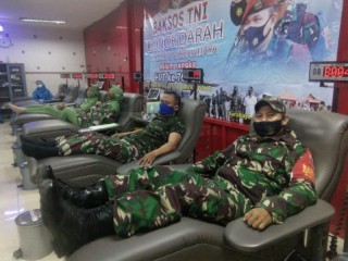 Baksos TNI Donor Darah Kodim Tipe A 0831/ST Dalam Rangka HUT Ke 76