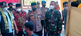 Dandim bersama Forkopimda Tinjau kegiatan Vaksinasi di Ponpes Nurul Cholil Bangkalan