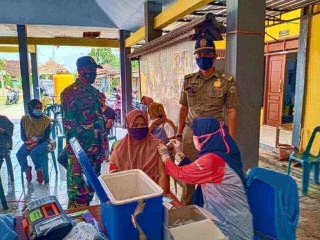 Pantau Kondusifitas Pelaksanaan Vaksinasi, Pelda Imam Serukan Penerapan Protokol Kesehatan