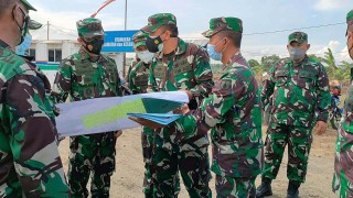 Kunjungan Kerja Pangdam V Brawijaya di Lokasi Pembangunan Yonif  516/CY Driyorejo