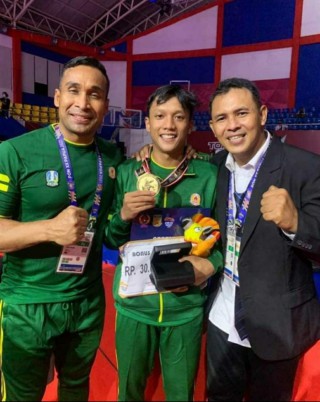 Putra dari Anggota Makodim 0830/Surabaya Utara Sumbangkan Medali Emas dari Cabor Karate