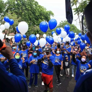Jalan Sehat dan Senam Aerobic Puncak Kegiatan HUT 10 Nasdem Surabaya