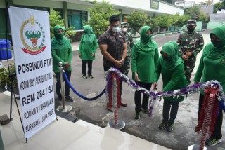 Ditandai Dengan Pemotongan Pita Peresmian Posbindu PTM Kodim 0831/ST