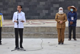 Bendungan Tugu Trenggalek dan Gongseng Bojonegoro diresmikan Presiden Jokowi, Gubernur Khofifah Optimistis Produktivitas Pertanian Jatim akan Terdongkrak