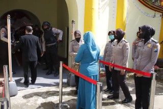 Polres Sumenep Terjunkan 350 Personil Dalam pengamanan Pelantikan Kades Terpilih Periode 2021-2027 Kab Sumenep