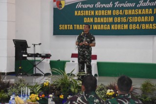Danrem 084/BJ pimpin laporan korp, Sertijab serta Tradisi Satuan.