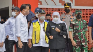 Forkopimda Jatim Dampingi Presiden RI Resmikan Pasar Besar Ngawi