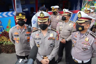 Kapolres Batu Dampingi Kunjungan Pamatwil Korlantas Polri di Kota Batu