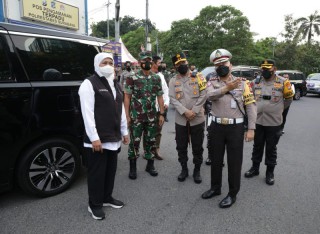 Gubernur Khofifah Sambut Positif Kehadiran Aplikasi Monitoring Karantina Presisi Besutan Polri
