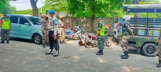 Dalam PPKM Level 1, Tiga Pilar Tetap Gencarkan Patroli Gabungan cegah Penyebaran Virus Covid-19.