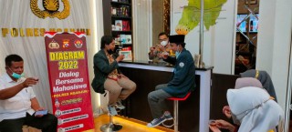 Gelar Dialog Bersama Mahasiswa, Kapolres Nganjuk Ajak Semua Pihak Membangun Nganjuk Lebih Baik