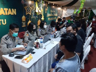 Gebyar Vaksinasi Malam Hari Polres Batu Berhadiah Motor