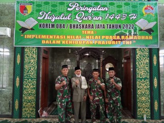 Korem 084/BJ gelar Nuzulul Qur'an 1443H/2022M.