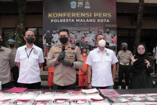 Kembali Catatkan Prestasi, Polresta Malang Kota Berhasil Mengamankan Pengedar Sabu 21 Kg