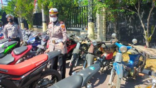 Polres Nganjuk Amankan Ratusan Motor dalam Operasi Jaya Stamba 2022