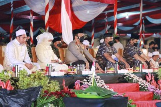 Forkopimda Jatim Gelar Doa Bersama HUT ke-77 Republik Indonesia di Gedung Negara Grahadi Surabaya