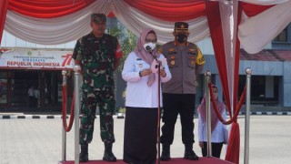 Apel Gelar Pasukan PAM VVIP Kesiapan Kunjungan Kerja Wapres Ri Di Gresik.