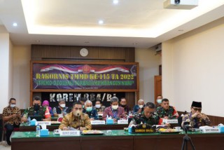 Danrem 084/Bhaskara Jaya Hadiri Rakornis TMMD ke 115 TA. 2022