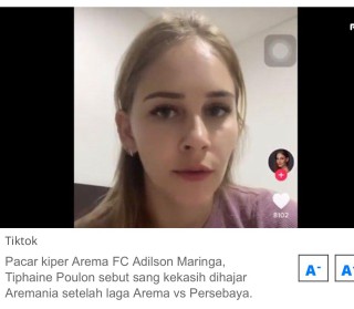 Pacar Kiper Arema FC Adilson Maringa Ungkap Sang Kekasih Dipukul Diperut oleh Aremania