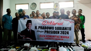 Akar Rumput Kabupaten Nganjuk Deklarasikan Prabowo Capres