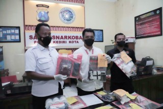 Polres Kediri Kota Ungkap Kasus Narkoba, Satu Orang Terduga Pengedar Diamankan