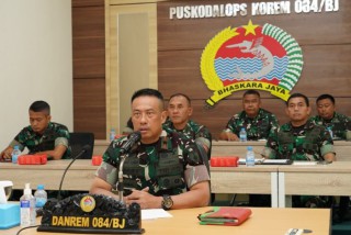 Jam Komandan Korem 084/BJ Kepada Kodim dan Balak Secara Virtual