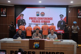 Polres Jember Berhasil Amankan 5 Tersangka Kasus Peredaran Narkoba