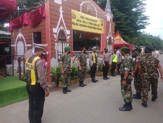 Jaga Kondusifitas Wilayah Babinsa Siaga di Pos PAM Nataru