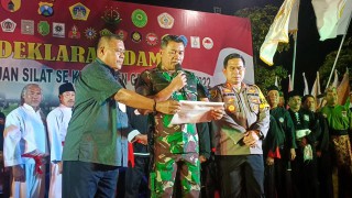 Kodim Gresik Menjadi Pioneer Deklarasi Damai Perguruan Silat Se-Kabupaten Gresik.