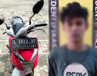 Polrestabes Surabaya Berhasil Amankan Terduga Pelaku Curanmor Berkat Bantuan Warga