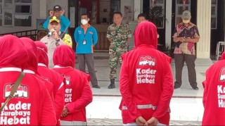 Danramil 0830/06 Benowo Ikuti Apel Gebyar PSN di Kelurahan Benowo