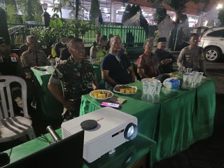 Nobar Pagelaran Wayang Orang "Pandawa Boyong" di Koramil Jajaran Kodim Surabaya Utara