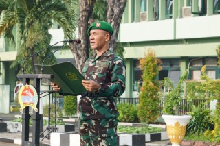 Korem 084/Bhaskara Jaya Gelar Upacara Bendera