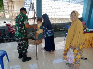 Damping Pelaksanaan Posyandu Babinsa Cerme Bantu Wujudkan Generasi Sehat.