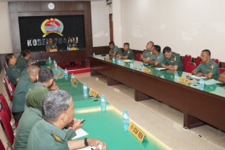 Tim Wasrik Post Audit Itdam V/Brawijaya Sambangi Korem 084/BJ.