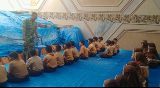 Tanamkan Kedisiplinan Sejak Dini, Babinsa Berikan Materi PBB