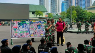 Dandim 0830/Surabaya Utara Selaku Dansubsatgas, Ikuti Apel Gelar Pengamanan VVIP