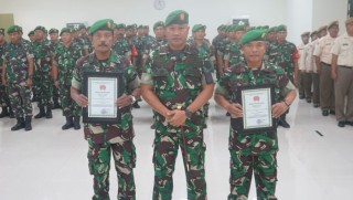 Acara Purna Tugas 2 Orang Pamen Kodim 0817/Gresik, Berjalan Sangat Khidmat dan Penuh Haru