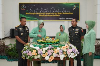 Danrem 084/BJ Tekankan Pentingnya Membina Keharmonisan Keluarga pada Peringatan HUT ke-77 Persit Kartika Chandra Kirana