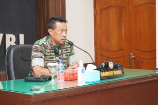 Danrem 084/BJ Menerima Paparan Kesiapan Kunjungan KASAD di Kabupaten Sidoarjo dan Gresik