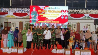 Dandim Gresik Turut Dampingi Kunjungan Kerja Danpusterad ke Wahana Ekspresi Poesponegoro (WEP), Turunkan Jumlah Anak Stunting di Kabupaten Gresik