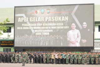 Apel Gelar Pasukan Pengamanan VVIP,  Menjelang Kedatangan RI 3 dan RI 4 di Surabaya