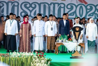 Hadiri Peringatan Hari Santri, Puan Yakin Santri Ikut Berperan Jaga Persatuan di Tahun Politik