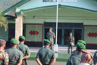 Mendadak Dandim Surabaya Utara Pimpin Apel Luar Biasa